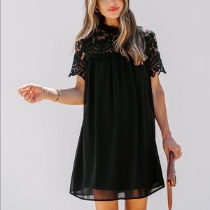 Under The Moonlight Lace Detailed Shift Dress